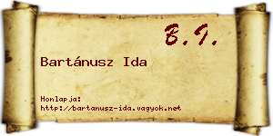 Bartánusz Ida névjegykártya